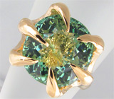 Кольцо с параиба турмалином высокой чистоты Золото