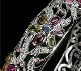 Очаровательный браслет с разноцветными турмалинами Серебро 925