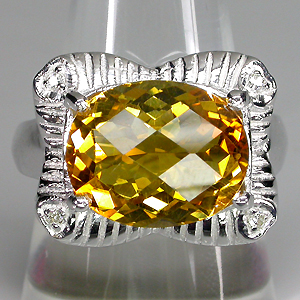 Кольцо из коллекции "Mia" с превосходным золотистым цитрином