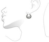 Крупные серьги из ажурного серебра Серебро 925