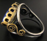 Кольцо с синим сапфиром Серебро 925