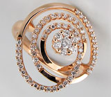 Изящное кольцо с бриллиантами Золото