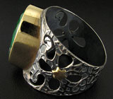 Перстень с изумрудом Серебро 925