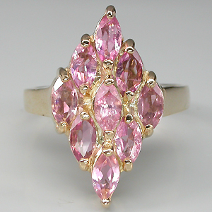 Кольцо из коллекции "Mia" с розовыми турмалинами