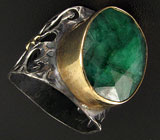 Перстень с изумрудом Серебро 925