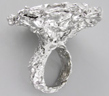 Массивное кольцо из коллекции "Sunshine" из текстурного серебра Серебро 925