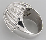 Высокое кольцо из коллекции "Sunshine" с лимонным цитрином Серебро 925