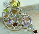 Кулон с самоцветами Серебро 925