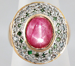 Кольцо из коллекции "Mia" со звездчатым сапфиром