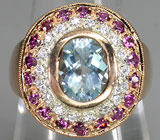 Перстень из коллекции "Mia" с топазом и родолитами Серебро 925