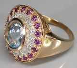 Перстень из коллекции "Mia" с топазом и родолитами Серебро 925