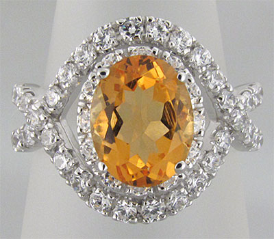 Кольцо из коллекции "Sunshine" с золотистым цитрином