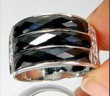 Стильное кольцо с ониксом Серебро 925