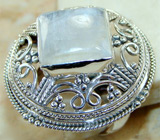 Отличное крупное кольцо c лунным камнем Серебро 925