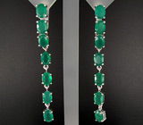 Комплект из коллекции "Spring" с зелеными опалами Серебро 925