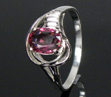 Кольцо с чистейшей пурпурно-розовой шпинелью Серебро 925