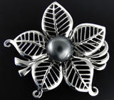 Брошь/кулон с цветной жемчужиной Серебро 925