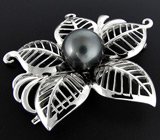 Брошь/кулон с цветной жемчужиной Серебро 925