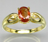 Кольцо из коллекции "Mia" с золотисто-оранжевым сапфиром Серебро 925