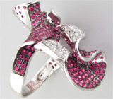 Фантастическое кольцо с пурпурными сапфирами и бриллиантами Золото
