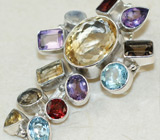 Кулон с самоцветами Серебро 925