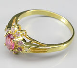Кольцо из коллекции "Mia" с розовым турмалином, аметистами и бриллиантами Серебро 925