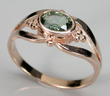 Кольцо из коллекции "Mia" с превосходным зеленым сапфиром Серебро 925