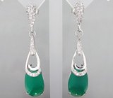 Серьги с агатом Серебро 925