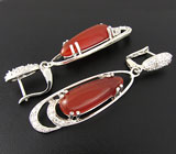 Серьги с агатом Серебро 925