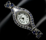 Часы с синими сапфирами Серебро 925