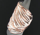 Кольцо из текстурного серебра Серебро 925