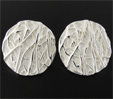 Серьги из текстурного серебра Серебро 925