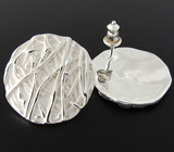 Серьги из текстурного серебра Серебро 925