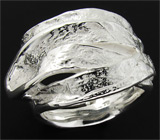 Кольцо из текстурного серебра Серебро 925