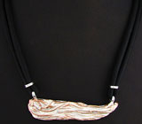 Кулон из текстурного серебра на шнуре Серебро 925