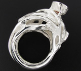 Высокое кольцо с гранатом Серебро 925