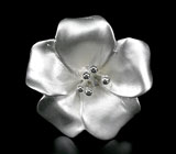 Кольцо-цветок из коллекции "Elegance" Серебро 925