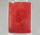 Кольцо с ярко-красным кораллом Серебро 925