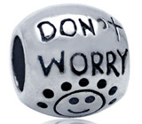 Миниатюра "Don`t Worry Be Happy"  Серебро 925