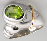 Кольцо с сочно-зеленым перидотом Серебро 925