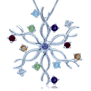 Кулон с самоцветами