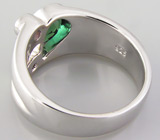 Кольцо с зеленым и пурпурно-розовыми турмалинами Серебро 925