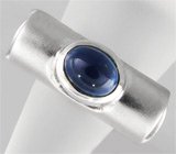 Кольцо с кабошоном синего сапфира Серебро 925