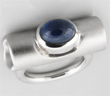 Кольцо с кабошоном синего сапфира Серебро 925