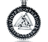 Кулон с символом Одина и руническими письменами Серебро 925