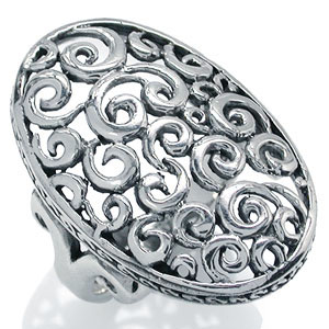 Крупное филигранное кольцо