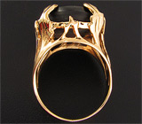 Кольцо с крупным звездчатым сапфиром Золото