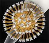 Фантастическое кольцо в стиле ар-деко с бриллиантами 2,32 карат Золото