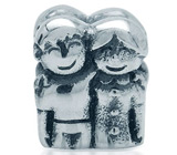 Миниатюра «Мальчик и девочка»  Серебро 925