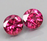 Пара рубеллитов турмалинов 0,6 карат 